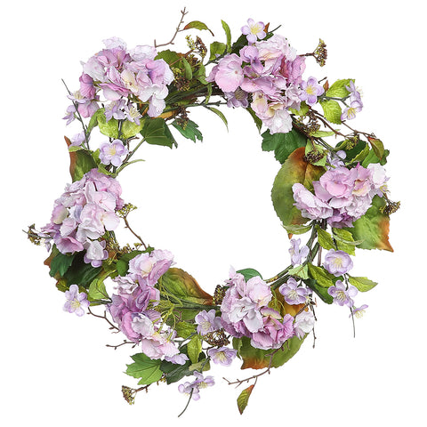 24" Hydrangea/Blossom Wreath