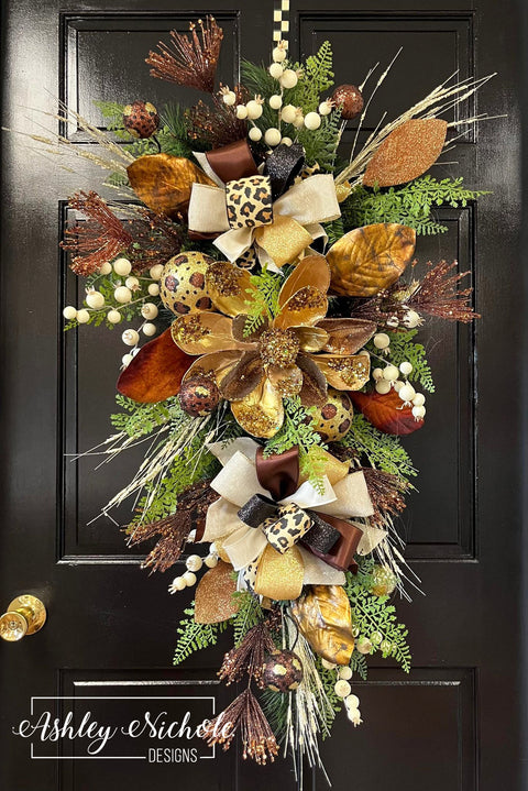 Hello Fall Floral Moss Wreath