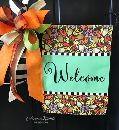 Fall Mixture - Welcome - Vinyl Garden Flag