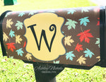 Falling Leaves - Brown - Fall Mailbox Cover