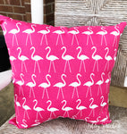 Outdoor Pillow - Candy Pink Flamingos