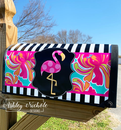 Flamingo Mailbox Cover - Magnetic