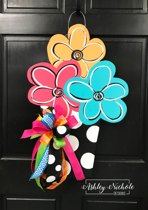 Flower Pot Door Hanger - 3 color choices