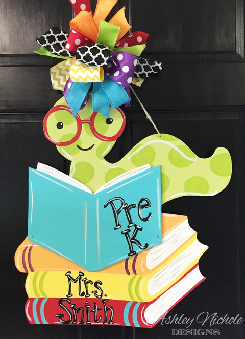 ** Bookworm Door Hanger