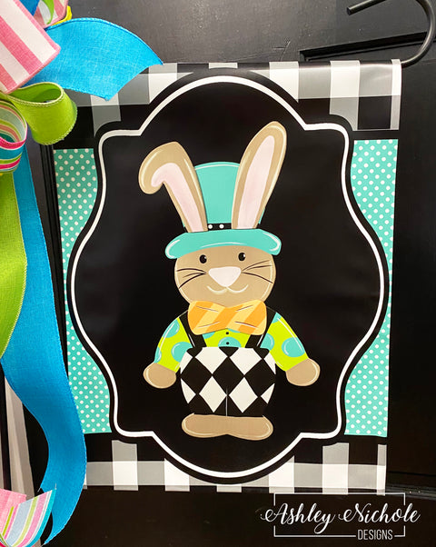 Funky Bunny - Vinyl Garden Flag