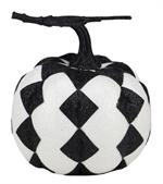 4.5" GLITTER/HARLEQUIN PUMPKIN - Foam