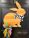 Fun & Colorful Easter Bunny Door Hanger - Striped