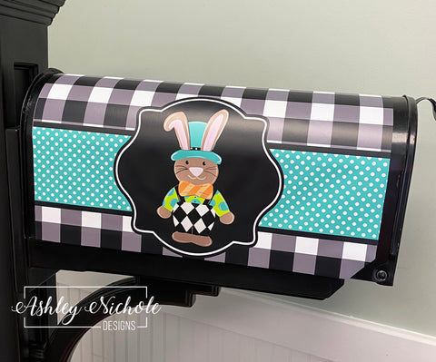 Funky Bunny - Magnetic Vinyl Mailbox Cover