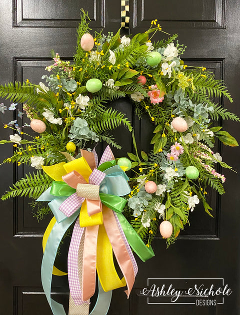 Pastel Egg Garden Wreath