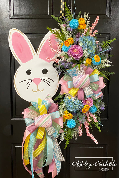Bunny Face Wreath - Floral Version