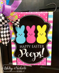 Peeps!!!!! Happy Easter Vinyl Garden Flag