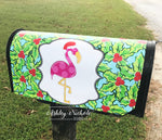 Christmas Flamingo Mailbox Cover