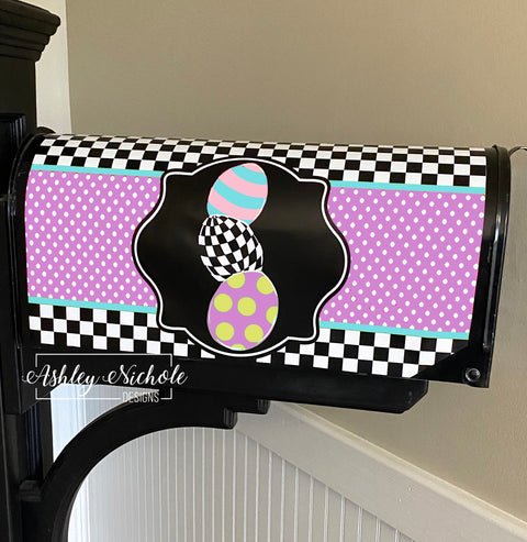 Egg Stack - Pastel - Magnetic Vinyl Mailbox Cover