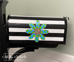 Crazy Dot Daisy Magnetic Mailbox Cover