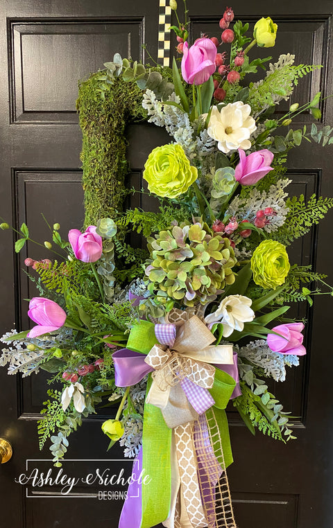 Spring Wreath, Spring/Summer Wreath, Spring Wreath with Bow, Wildflower  Wreath, Summer Wreath, Burlap Bow, Sunflower and Poppy Wreath 2023