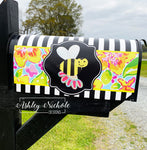 Bumble Bee & Spring Flower Magnetic Mailbox Cover