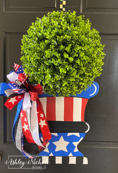 Topiary - Patriotic - Door Hanger
