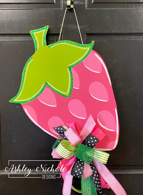 Strawberry Door Hanger - PINK