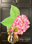 Pink Hydrangea Flower Door Hanger