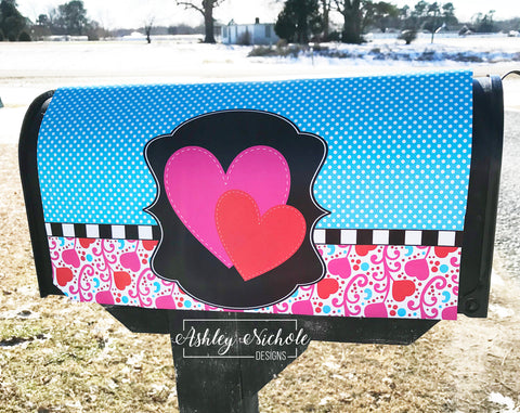 Hearts and Swirls Mailbox Cover