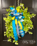 18" Belle Ivy Wreath - Choose your bow colors!