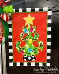 Christmas Tree - Colorful & Funky - Garden Vinyl Flag