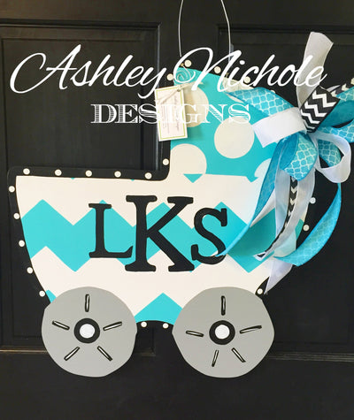 Bringing Home Baby Carriage Door Hanger