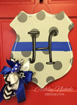Police Badge Polka Dot Door Hanger