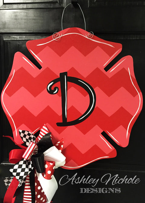 Firefighter Chevron Door Hanger