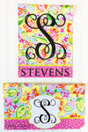 Lilly Inspired Floral Initial and Name - Magnetic Vinyl Mailbox Cover