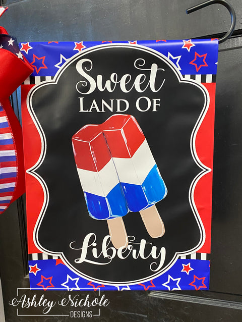 Popsicle - Patriotic - Vinyl Garden Flag