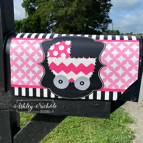 Baby Carriage Vinyl Mailbox Cover