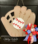 Baseball Glove and Ball Door Hanger