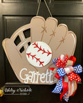 Baseball Glove and Ball Door Hanger