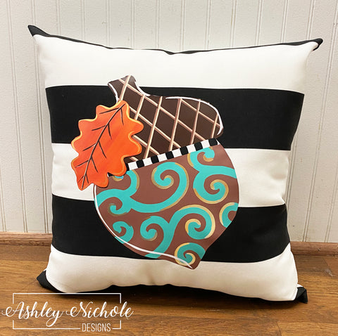 Custom-Acorn Swirl Pillow