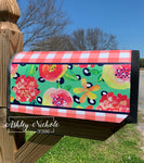 Coral Floral (NAVY Generic) Vinyl Mailbox Cover