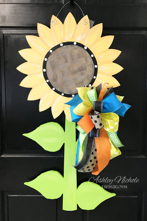 Sunflower - Large with Stem - Door Hanger