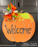 Welcome Pumpkin Door Hanger