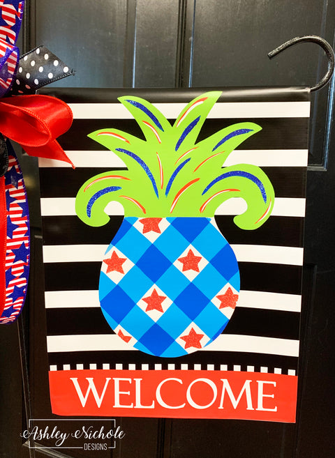 Patriotic Pineapple - Vinyl Garden Flag