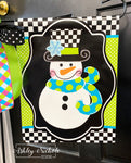 Snowman - Checkered BOY Version Vinyl Flag