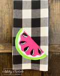 Watermelon-PINK-Buffalo Check Dish Towels