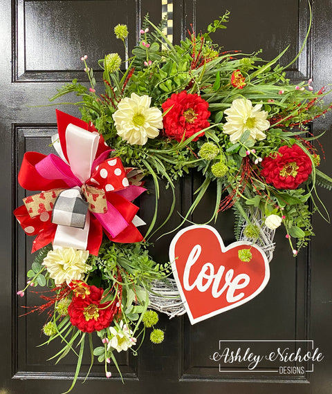"LOVE" Valentine Wreath