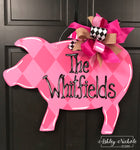 Pig - Pink - Door Hanger