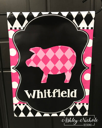 Pig - Pink - Vinyl Garden Flag