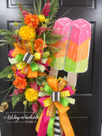 Popsicle Sherbet Floral Wreath