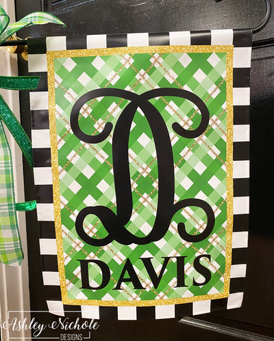 St. Patrick's Day INITIAL - Vinyl Garden Flag