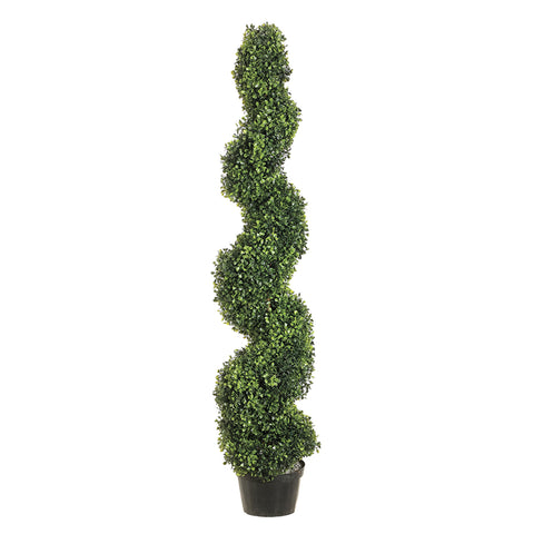 4' Pond Boxwood Spiral Topiary in Plastic Pot Green
