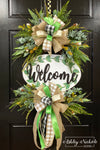 Laurel Neutral Welcome Plaque Wreath
