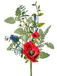 Poppy Salvia & Daisy Pick 17"