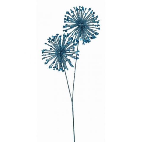 24" Glitter Sequin Starburst Ball Spray - Blue